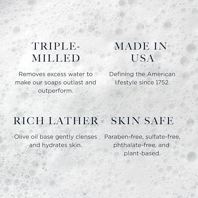 Caswell-Massey Orchid Natural Bar Soap for Women, Moisturizing Body Soap Bar for All Skin Types, Made with Essential Oils & Plant-Based Formula for Soft Skin, 3.5 oz