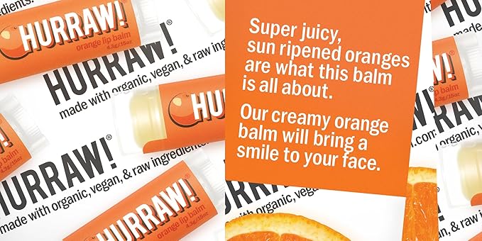 Hurraw! Lemon, Orange, Lime Lip Balms, 3 Pack Bundle: Organic, Certified Vegan, Cruelty and Gluten Free. Non-GMO, 100% Natural Ingredients. Bee, Shea, Soy and Palm Free. Made in USA