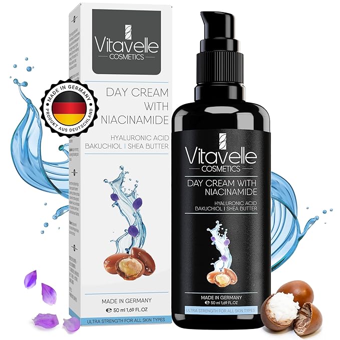 VITAVELLE Niacinamide Cream - Daily Niacinamide Moisturizer for Face - Strengthening Pore Reducer for Face with Plant-Derived Retinol, Shea Butter, & Niacinamide Serum For a Smooth & Even Complexion