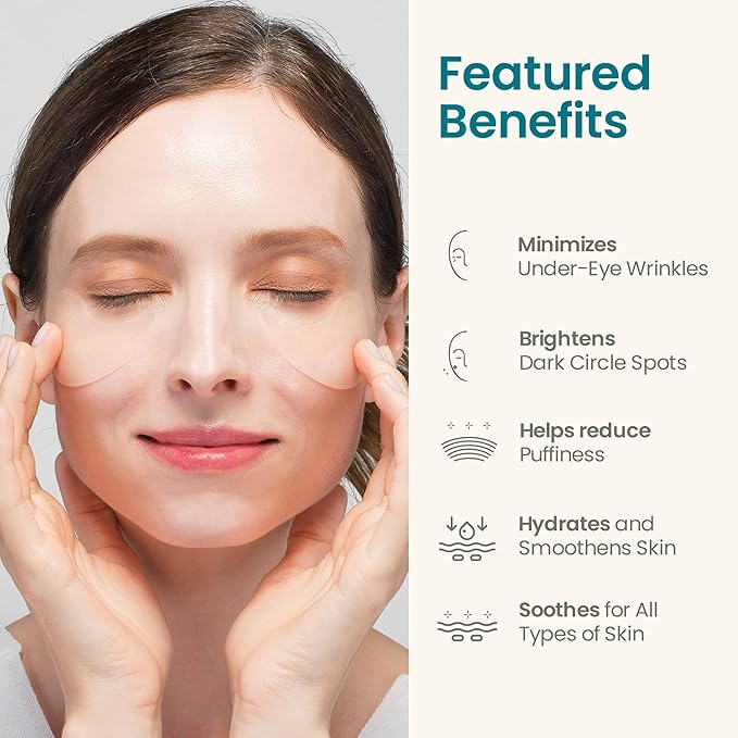 Under Eye Patches for Dark Circles | Korean Under Eye Patches & Puffy Eye Patches | Moisturizing Dark Circles Under Eye Treatment Skincare Snail Mucin Eye Patches & Dark Eyes Circle Treatment