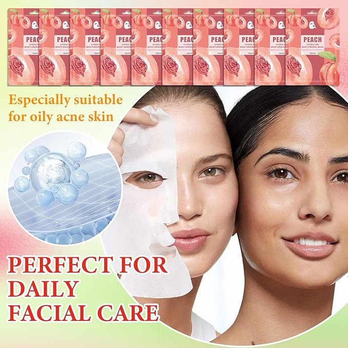 10 Pack Variety Facial Sheet Masks Skin Care Set, Hydrating Bulk Sheet Face Masks Skincare Gifts Set for Women Men, Long Lasting Moisturizing Face Mask Skincare for All Skin Type（A9)