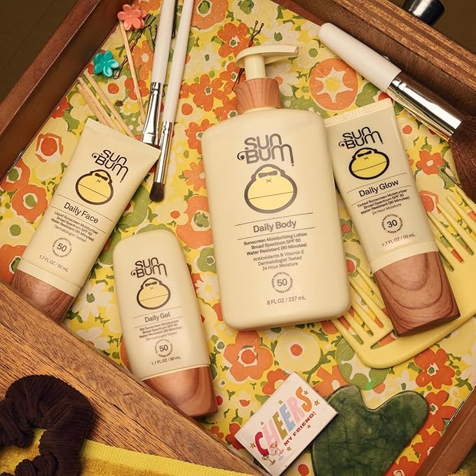 Sun Bum Daily SPF 50 Face Sunscreen Lotion - Broad Spectrum Moisturizing Facial Sunscreen with Vitamin E - Vegan and Hawaii 104 Act Compliant (Without Octinoxate & Oxybenzone) - Travel Size 1.7 oz