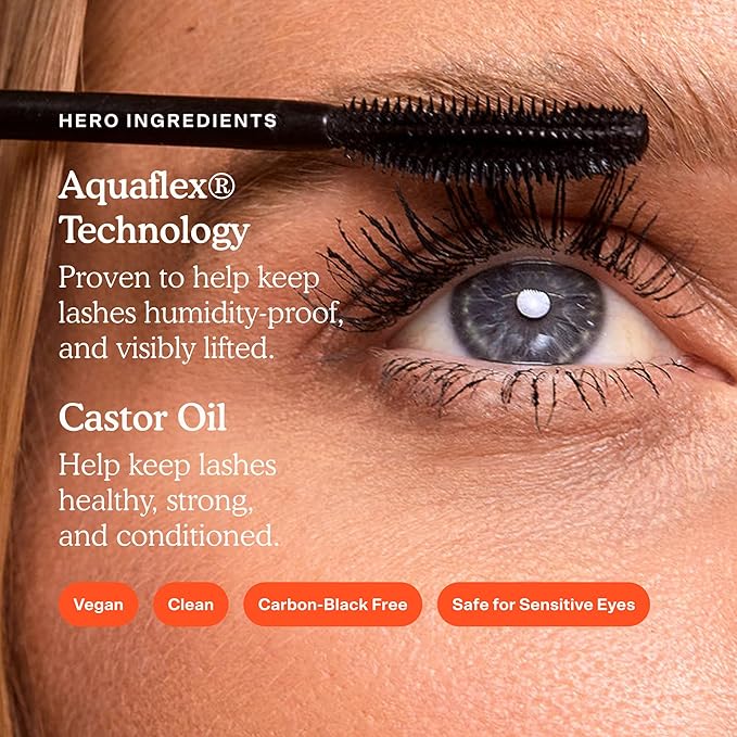 Tower 28 MakeWaves Mascara - Volumizing and Lash Lengthening Water-Resistant Mascara - No Clumping or Flaking - for Sensitive Eyes – Drift Brown