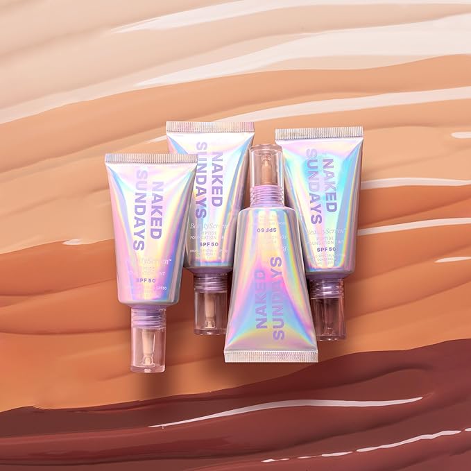 Naked Sundays BeautyScreen™ SPF 50 Mineral Peptide Foundation Tint – 2-in-1 Skin Tint & Mineral Sunscreen | Radiant, Buildable Coverage, Acne-Safe, Infused with Peptides (1.5 Fair Cool, 1.01 Fl Oz)