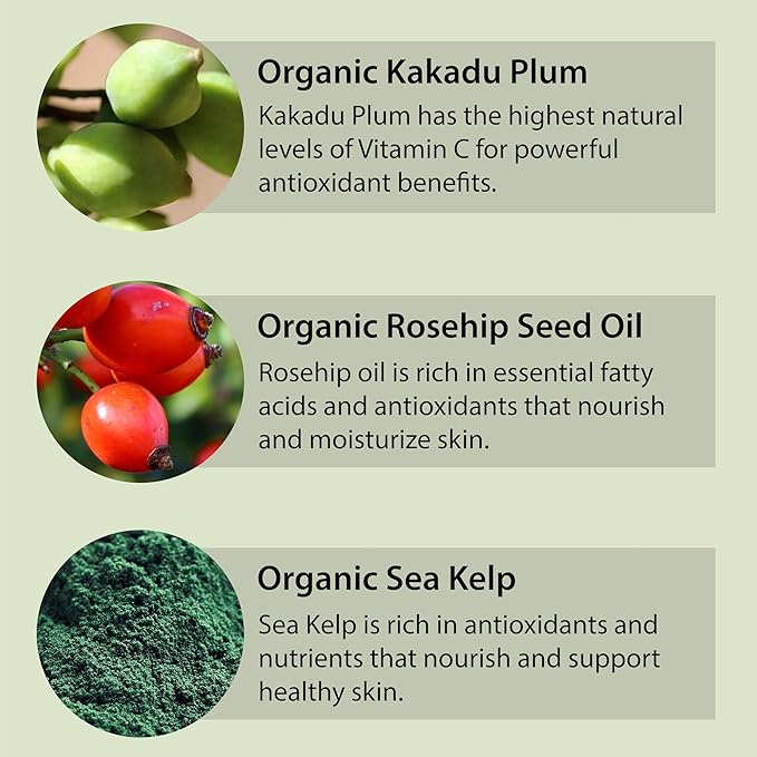 Kakadu Plum Vitamin C Eye Cream - USDA Certified Organic Skin Care - 0.5 fl oz