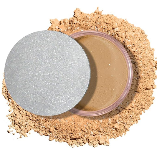 Loose Face Powder Glitter Setting Powder Matte Finishing Powder Shine,Long-lasting,Lightweight,Sets Foundation Makeup