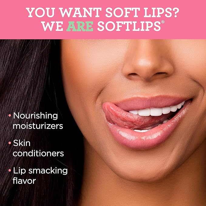 Softlips Watermelon Lip Balm 2-Pack with SPF 20 - Juicy Hydration for Smooth, Protected Lips