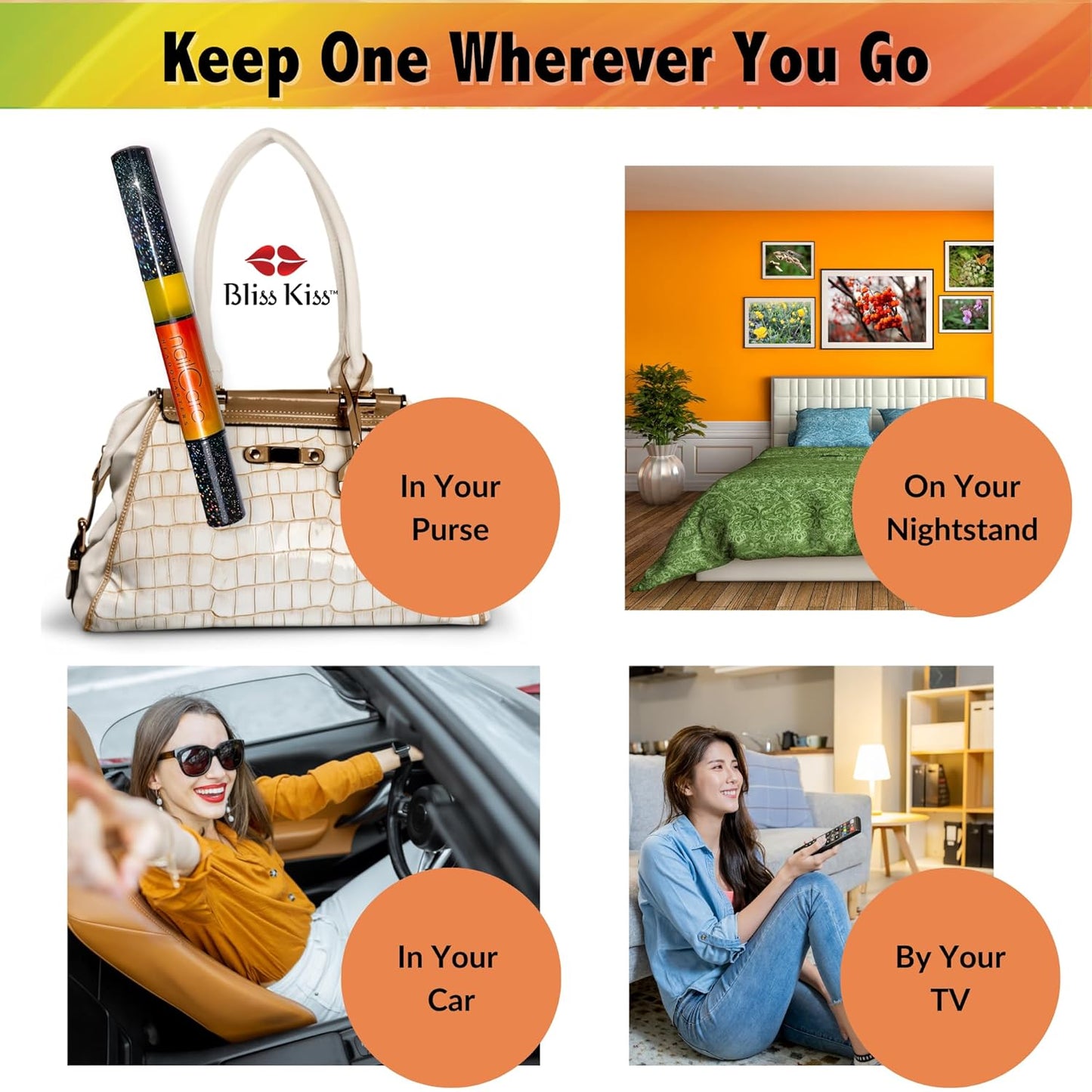 Nail Care Headquarters Simply Pure Cuticle Oil Pen for Nails - Nail Strengthener & Growth Oil and Serum Support for Damaged Nails, Hangnails w/Jojoba cuticle oil—Bali Mango Fragrance