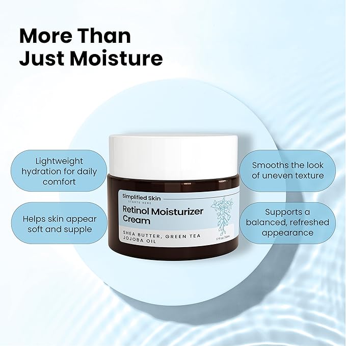 Retinol Cream for Face (2-Pack) – 2.5% Retinol Moisturizer for Fine Lines, Firming & Collagen Boost – Anti-Aging Night Wrinkle Cream with Hyaluronic Acid – 1.7 Oz