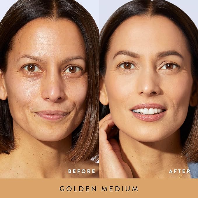 LAURA GELLER NEW YORK Baked Balance-n-Brighten Foundation with Kabuki Brush Makeup Set, Golden Medium