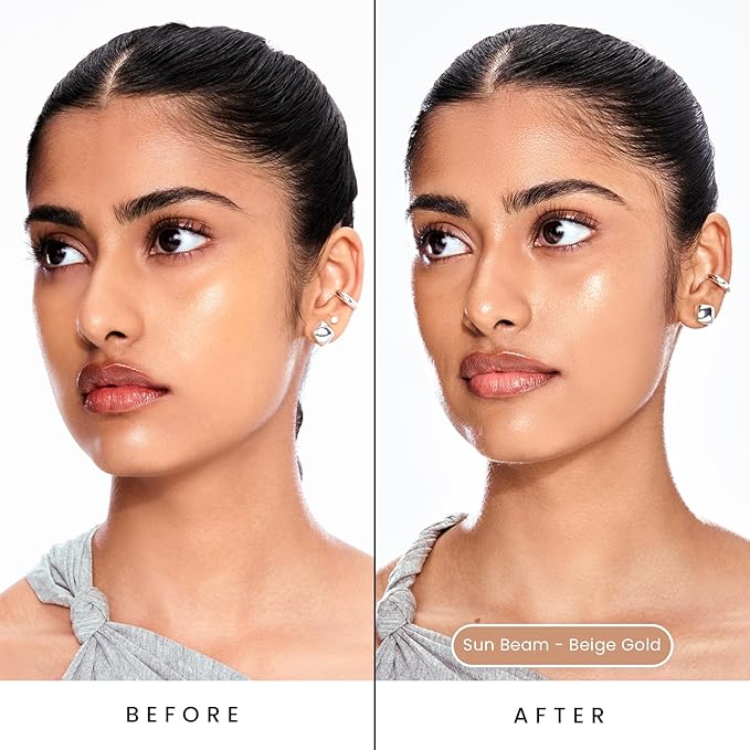 Sacheu Liquid Glow STAY-N Liquid Highlighter & Illuminator Makeup — 30ml Long Lasting Luminous Glow Lightweight Dewy Finish, Sun Beam