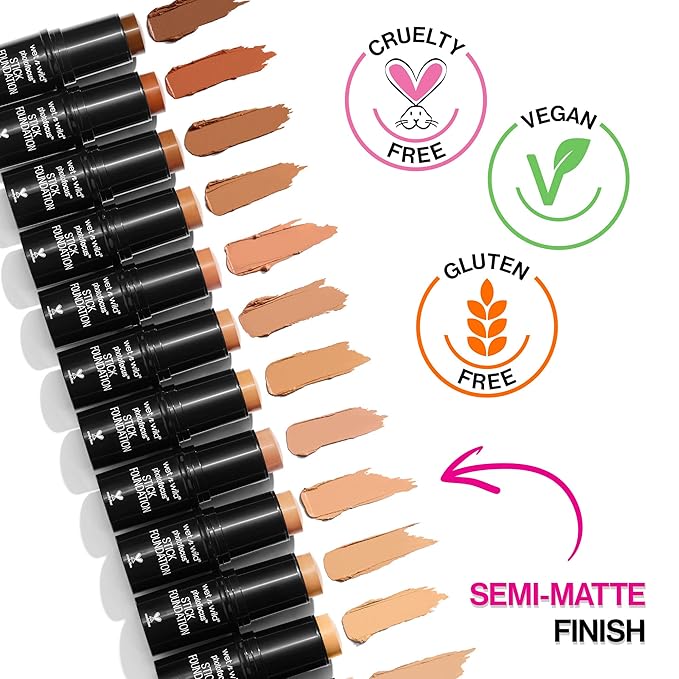 wet n wild Photo Focus Matte Foundation Stick Makeup, Porcelain | Vegan & Cruelty-Free