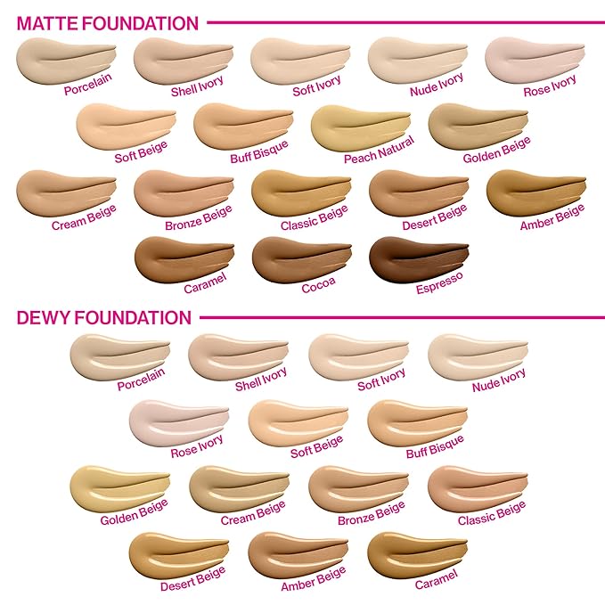 wet n wild Photo Focus Dewy Foundation Cream Beige & Buff Bisque Liquid Makeup Bundle