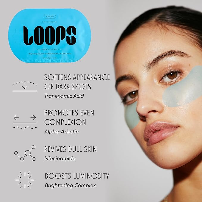 LOOPS Eyes Revival Set - 3 Pack Hydrogel Eye Masks: Dew Cloud, Hyper Eyes, Weekly Reset