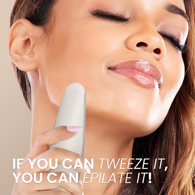 Epilady Esthetic Pearl Epilator for Women Face, Womens Facial Hair Remover | Included Case & Cleaning Brush, Electric Tweezers for Women Facial Hair