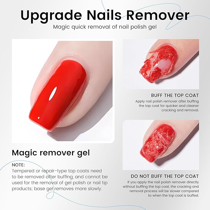 Gel Nail Polish Remover quickly breaks down and removes soak-off gel polish from nails (1pcs, Gel Nail Polish Remover)