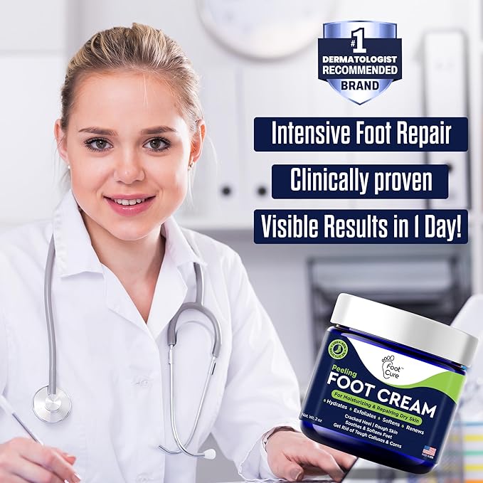 Tea Tree Oil Foot Cream - Moisturizing Athletes Foot Care For Dry Cracked Feet Cream - Heel & Callus Removal, Toenail Treatment, Ringworm Itchiness Relief - Made in USA Foot Cream, 2 Ounce Pack of 1