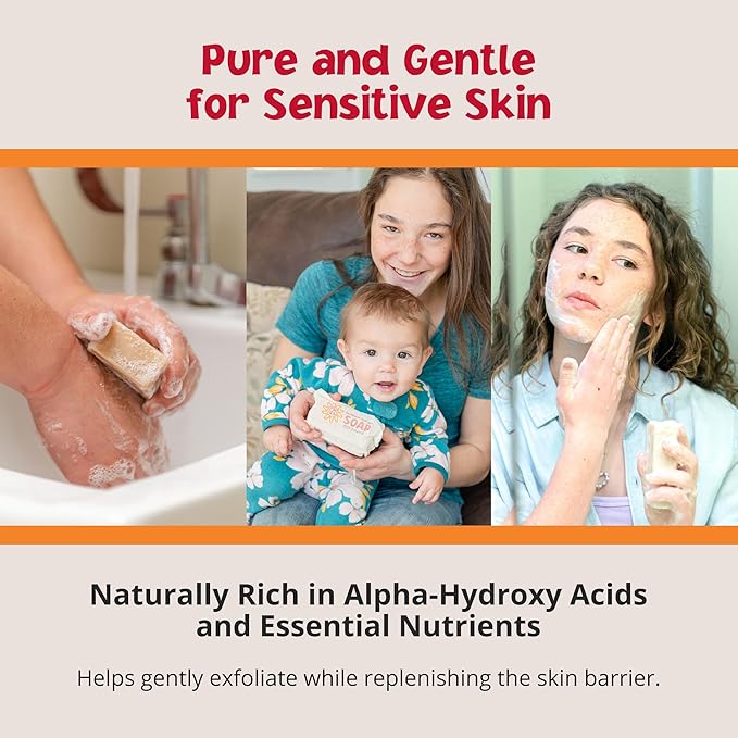 Goat Milk Stuff ALMOND Goat Milk Soap - Natural Soap Bar, Gifts for Men and Women, Gentle for both Face and Body, Handmade Bar Soap (Box of 2)