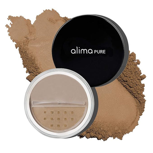 Alima Pure Matte Foundation Loose Mineral Powder Foundation Makeup, Loose Powder Makeup Oil Free Talc Free Powder, Natural Makeup Mineral Foundation Full Coverage Natural Foundation Powder .15 oz/4.5g
