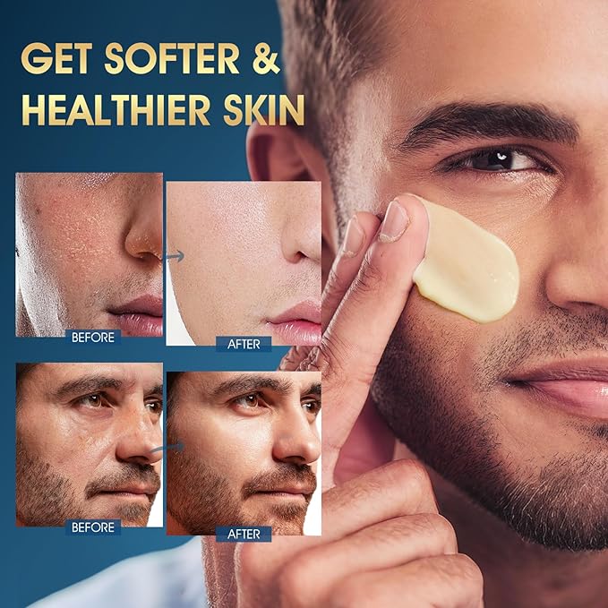 Mens Face Moisturizer Cream - Anti Aging & Wrinkle for Men with Tallow Balm & Raw Honey, Natural Grass-Fed Tallow Moisturizer for Face, Facial Skin Care & Eye Lotion - Day & Night, 2oz/60g