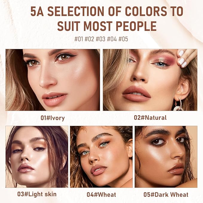 2PCS Long-Lasting Concealer Foundation Stick, Creamy Full Coverage, Hydrating Olive & Camellia Formula for Dark Circles (01 ivory)