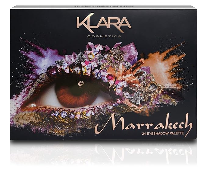24 Shade Eyeshadow Palette - Festive Luxury Vibrant Bold Full-Color Pigment Long Lasting Matte Shimmer Eye shadow Palette (Marrakech)