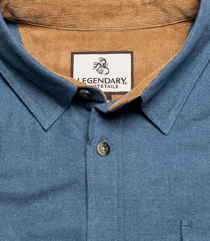 Legendary Whitetails Men's Flannel Shirt Long Sleeve Button Down 100% Cotton