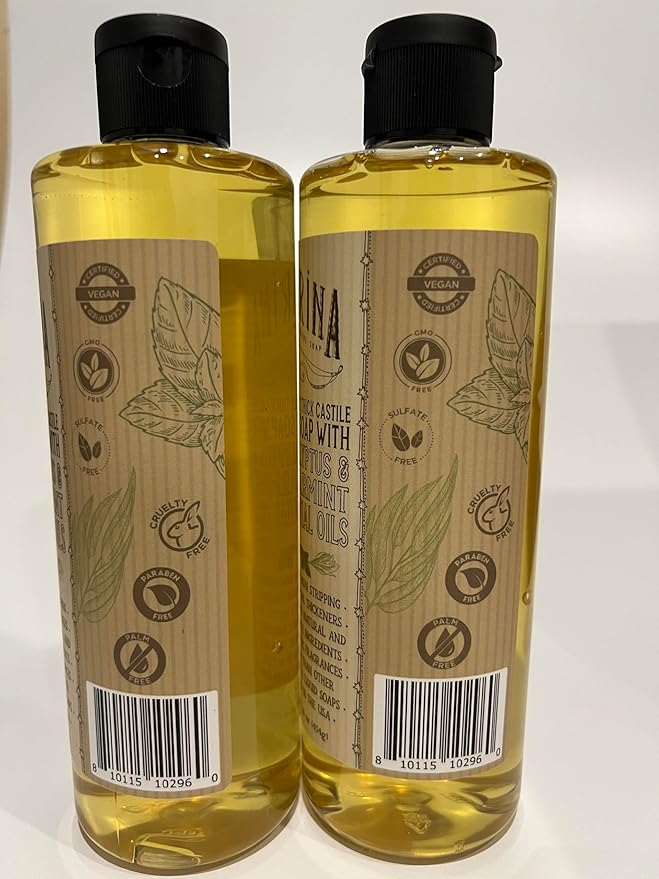 Liquid Soap - Liquid Organic Castile Soap Eucalyptus Spearmint - 32oz