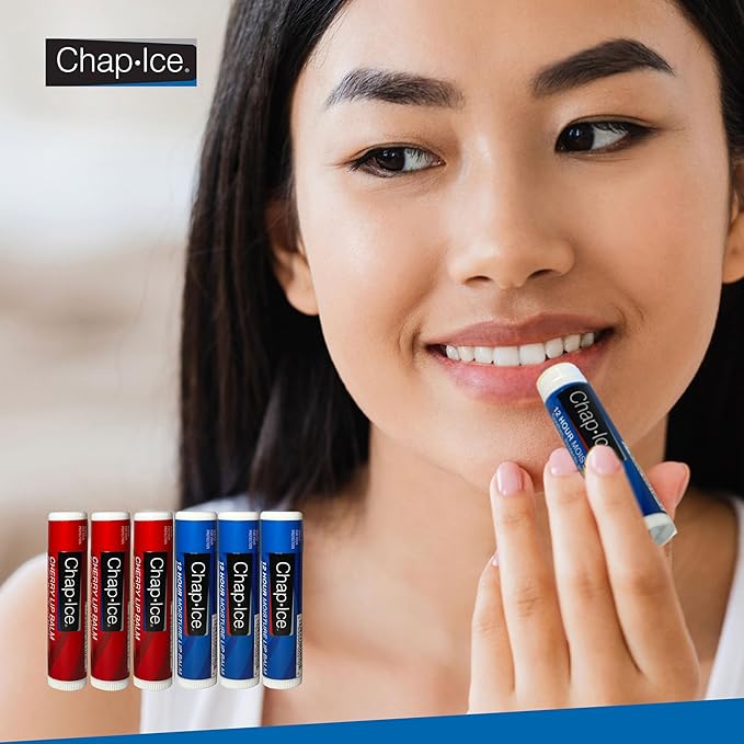 Lip Balm Variety Pack – 6 Sticks (3 Cherry + 3 Moisture SPF 15), Hydrating Lip Care