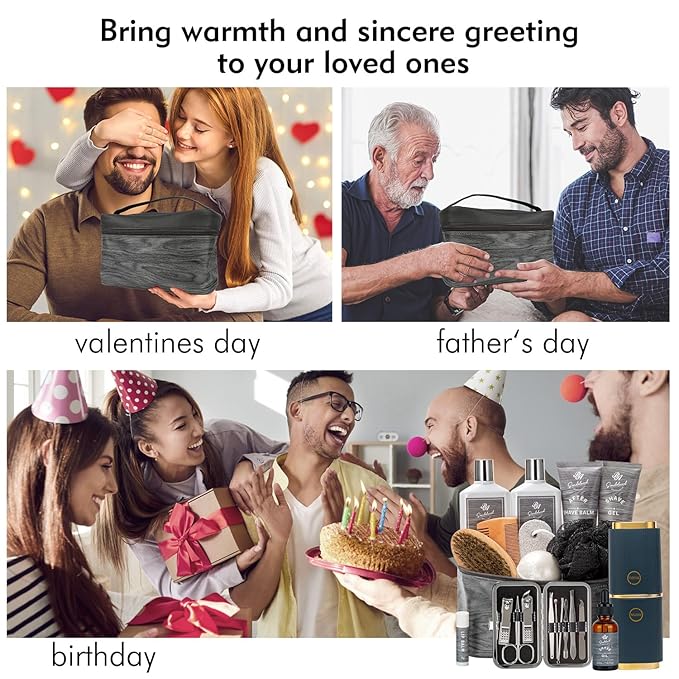 Father's Day Gift, 14 Pieces Grooming Set for Men, Skin Care Set, Beard Kit Spa Set, Bath & Body Care Set, Gifts for Boyfriend, Dad, Anniversary Gifts for Men, Birthday, Christmas, Valentine's Day