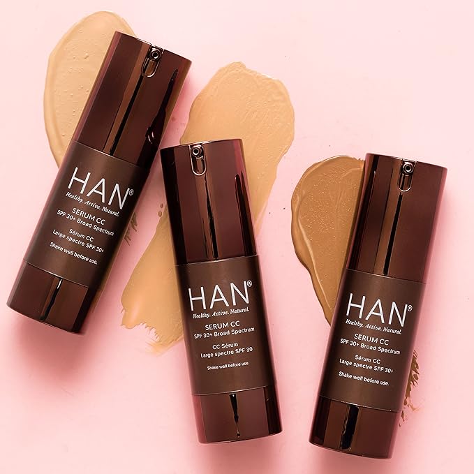 HAN Skincare Cosmetics Serum CC with SPF 30 I Vegan I Cruelty-Free I Waterless (Shade 2)
