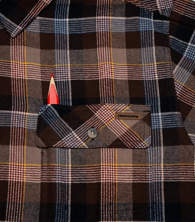 Legendary Whitetails Men's Flannel Shirt Long Sleeve Button Down 100% Cotton