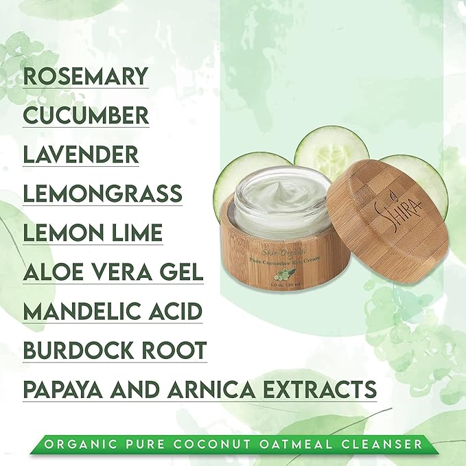 Shir-Organic Pure Cucumber Eye Cream For Dark Circles Eye Puffiness Wrinkles Instant Hydration Anti Aging Eye Cream for All Skin Type (15 ML)