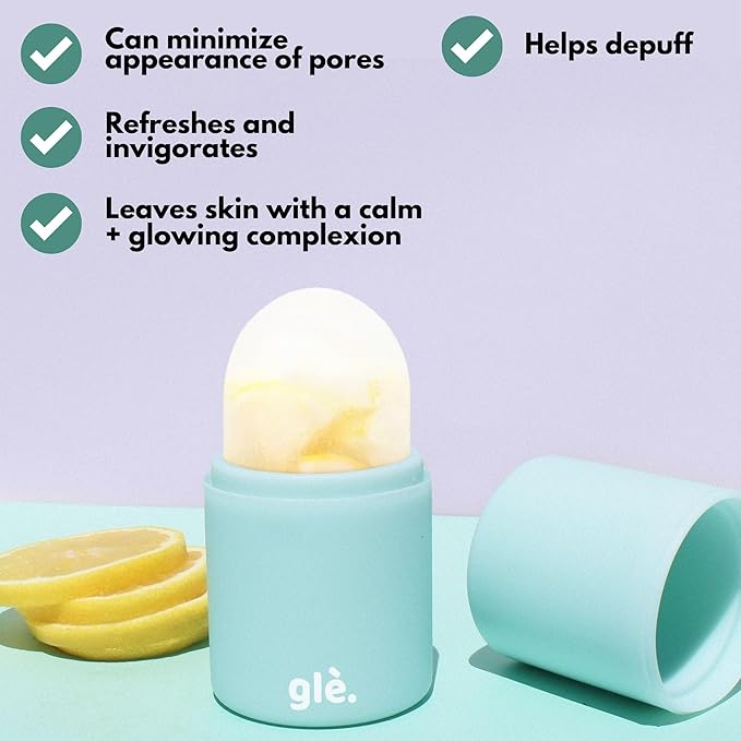 Cryotherapy Ice Massager Infused with Vitamin C - Cryo ICY Pops Face Massage Ice Roller | Cryotherapy Cooling Facial Ice Massager - for Face & Eyes