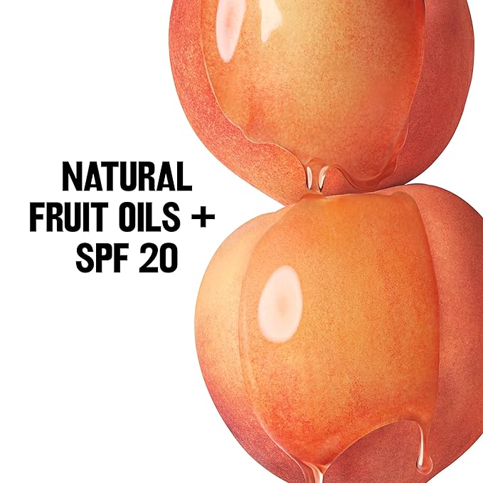 Revlon Lip Balm, Kiss Tinted Lip Balm, Face Makeup with Lasting Hydration, SPF 20, Infused with Natural Fruit Oils, 015 Juicy Peach, 0.09 Oz