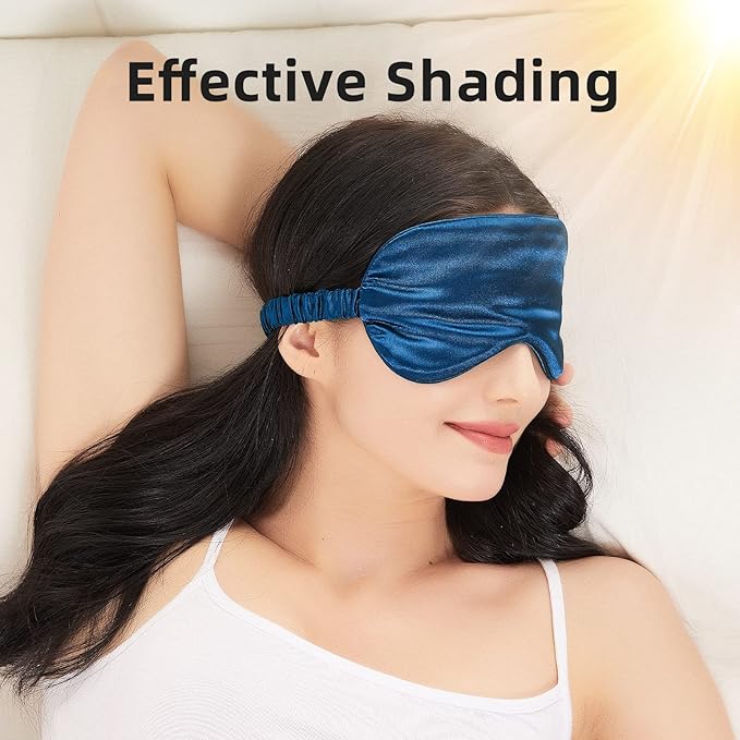 Sleep Masks 4 Pack Silky Eye Cover Soft Satin Blindfold Elastic Strap Night Eye Shade for Women Men