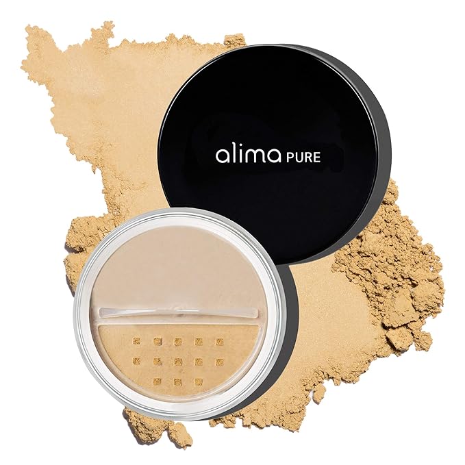 Alima Pure Matte Foundation Loose Mineral Powder Foundation Makeup, Loose Powder Makeup Oil Free Talc Free Powder, Natural Makeup Mineral Foundation Full Coverage Natural Foundation Powder .15 oz/4.5g