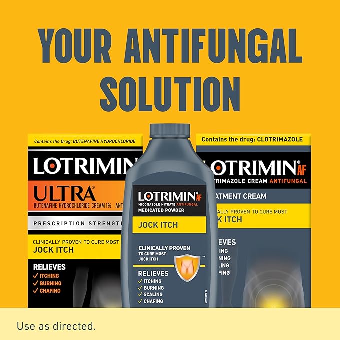 Lotrimin Antifungal Jock Itch Medicated Powder with Miconazole Nitrate, Jock Itch Treatment for Men, Women, and Kids Over The Age of 2, 6.25 oz Bottle