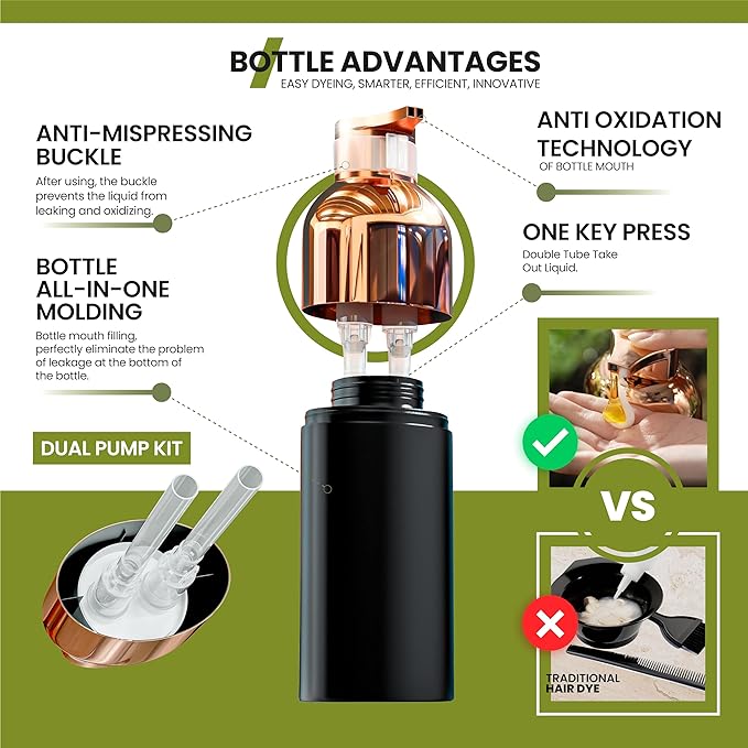 Hair Color Shampoo for Gray Hair Coverage&Color Transform with 9 Herbal Extracts –Long Lasting(6-8 Weeks),Shiny,Evenly Colored,Instant Hair Dye Shampoo&Conditioner, 500 Ml (LIGHT BROWN COLOR)