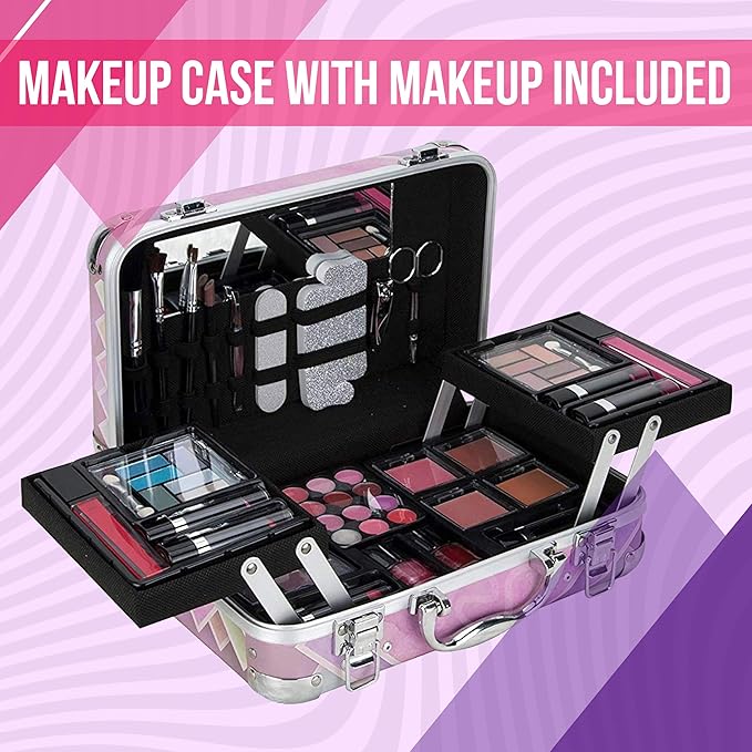 Starter Carry-All Teen Makeup Kit Gift Set, Pink, 1 Count