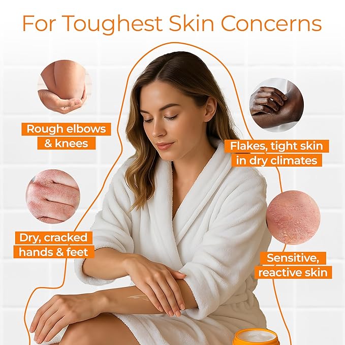 Tree to Tub Shea Body Butter for Dry, Extremely Dry, Sensitive Skin - Moisturizing Body Cream for Women & Men, Hydrating Body Lotion Moisturizer w/Vitamin C, Organic Cocoa, Citrus Scent