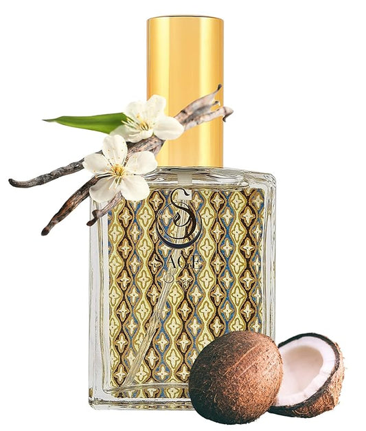 The Sage Lifestyle Onyx Organic Perfume Spray for Women - Black Coconut, Vanilla, Tunisian Amber, Oakmoss - Long Lasting and Natural Scent, Vegan & Cruelty Free, Made in USA, 2oz - Travel Size Perfume