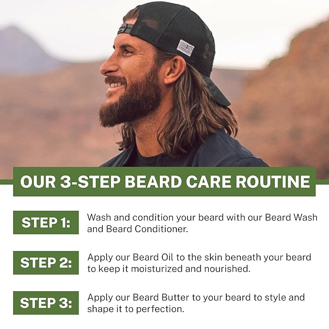 Live Bearded Beard Wash, 8 fl oz - Water-Based Face Cleanser with All-Natural Ingredients for a Gentle, Deep Clean - Made in the USA | Canyon Scent - Juniper, Cypress, Fir Needle