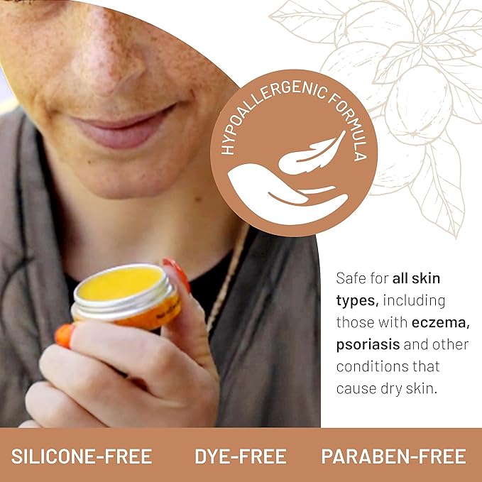 Karité Nourishing Hand Cream & Lip Balm Travel Collection - Shea Butter, Organic Jojoba & Rosehip Oil Blend - Bliss for Dry Lips & Hands - Intense Hydration, Cruelty-Free, Hypoallergenic Vegan Lip & H