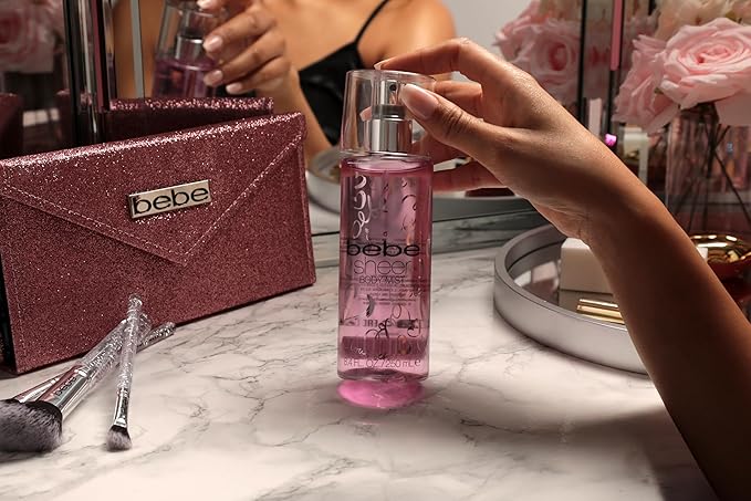 Bebe Sheer Body Mist - Body Spray for Women - Sensual and Flirtatious Women's Fragrance with Citrus Cocktail, Pink Peony, and Sandalwood Notes - 8.4 oz Pack of 2