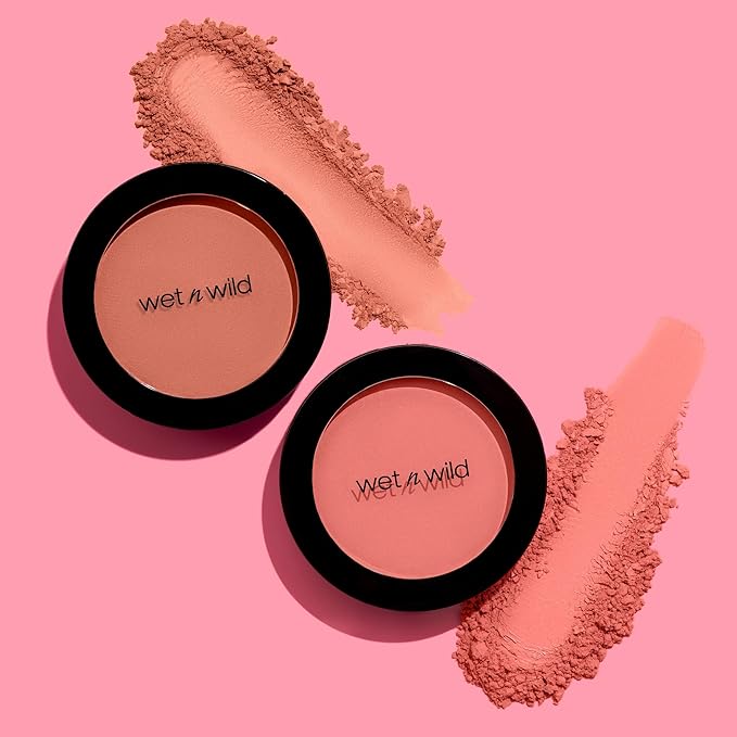 wet n wild Color Icon Blush, Effortless Glow & Seamless Blend infused with Luxuriously Smooth Jojoba Oil, Sheer Finish with a Matte Natural Glow, Cruelty-Free & Vegan - Bed of Roses