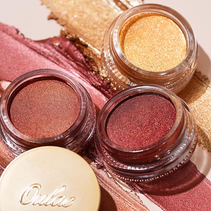 Oulac Copper Eyeshadow Cream - Highly Pigmented Natural Eyeshadow with Moisturizing Formula, Waterproof & Long Lasting, Shimmer Glitter Eye Makeup. 6g (20)
