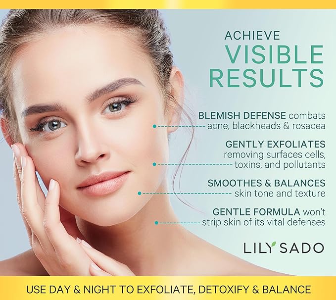 LILY SADO MATCHA MADE IN HEAVEN™ Sugar Facial Scrub - Best Daily Facial Exfoliating Cleanser for Women & Men - Vegan Face Wash Exfoliates Skin, Treats Acne, Reduces Pore Size - 4 oz
