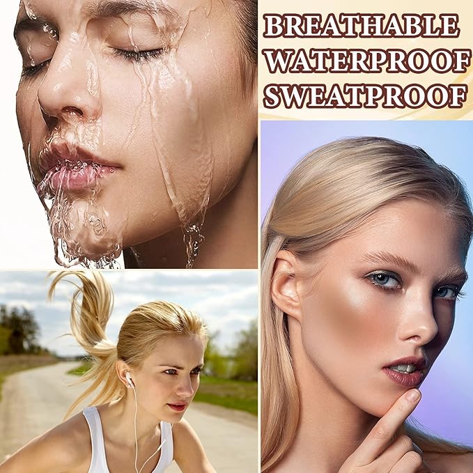 Liquid Contour Beauty Wand,Stick with Cushion Applicator,Cream Contour,Long Lasting Smoothly Moisturizng Silky Contour Stick Face Contouring Stick