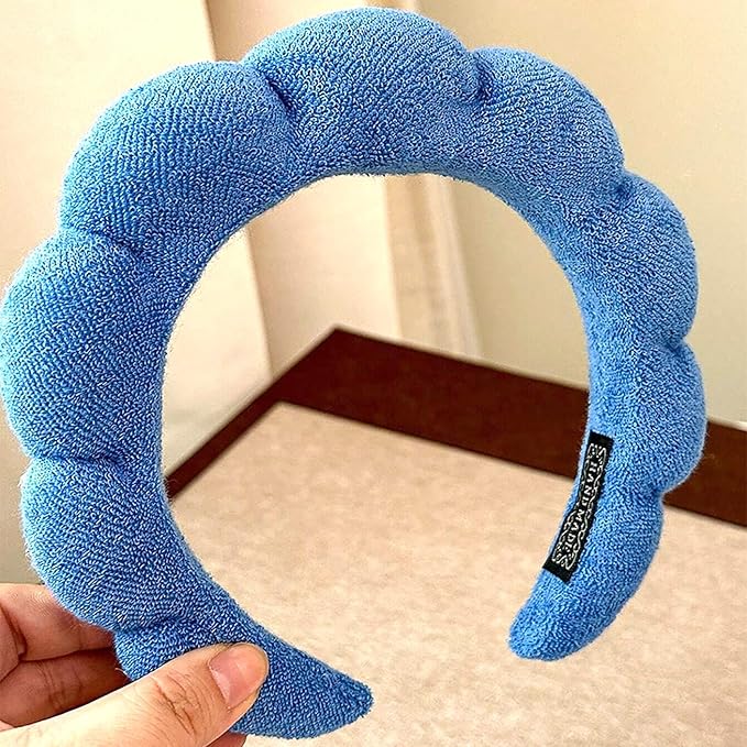 Spa Terry Cloth Headbands for Facial Skincare, Makeup Application, Face Washing, Mask and Skin Treatments